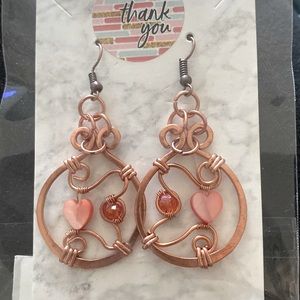 Handmade Copper Hoop earrings